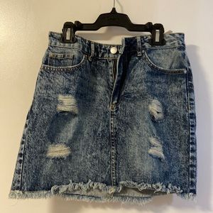 Jean mini skirt